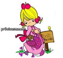 clipart of the cute blond girl