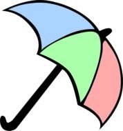 Colorful Umbrella Cartoon drawing