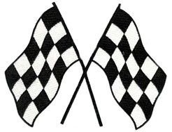 two finish flags as a graphic illustration