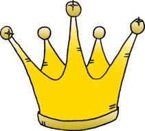 Cartoon yellow crown clipart