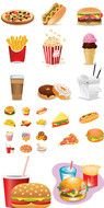 Fast Food Icons drawing