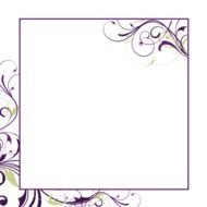 purple greeting frame