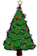green nice Christmas Tree drawing