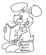 black Jelly beans Coloring Page drawing