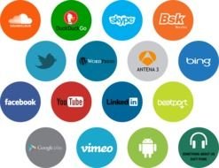 Clipart of the social media icons