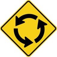 Circular Intersection Sign At Clkercom Vector