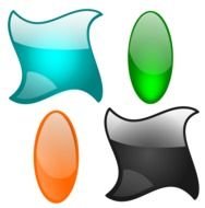 figure of different colors on a white background