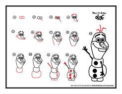 How To Draw Olaf From Frozen Art For Kids Hub