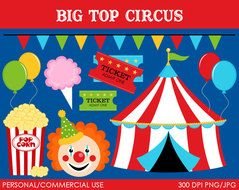 Big Top Circus Digital drawing
