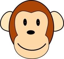 Happy Face Monkey At Clkercom Vector Online