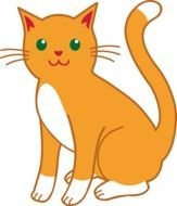 Cute orange Cat drawing