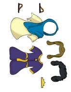 drawings of clothes for dolls on paper