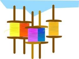 variety of yarn as a graphic illustration