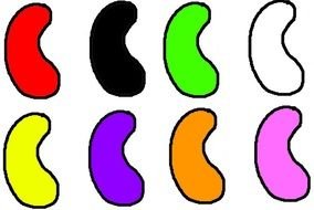 Clipart of the colorful jelly beans