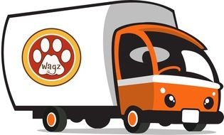 Clip art of animal food delivery truck