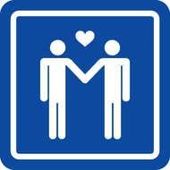 Gay Men Holding Hands Symbol