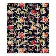 Vintage Retro Sailor Girly Floral Nautical Anchors Poster