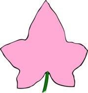Ivy Leaf Big Pink At Clkercom Vector Online clipart