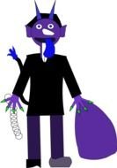 Clipart of the purple Devil