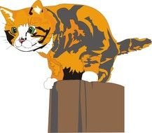 ginger Cartoon Cat drawing