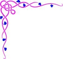 Pink Blue Flower Border At Clkercom Vector Online N2