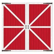 painted red barn gate