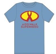 blue t-shirt with a pattern