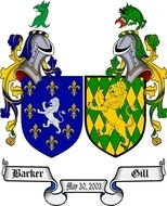clipart of the blue and yellow Coat Of Arms