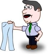 Man Holding Pants At Clkercom Vector Online