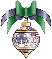 drawing of Purple and green Crafty Printed ball
