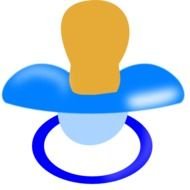 blue baby's dummy