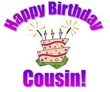 Cousin Happy Birthday poster drawing