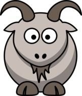 cartoon goat with round eyes