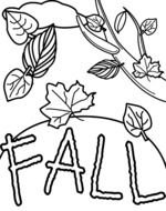 fall black and white clip art