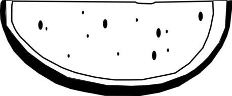 Orange Slice Black And White drawing