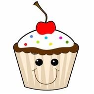 Happy Smiley Face Kawaii Cupcake Character Photo Cut Out