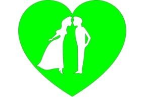 Couple In Heart Vector