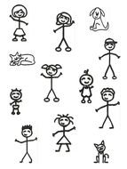 Clip Art of the stick figures