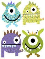 Diy Printable Monsters Monster Party Decor N2