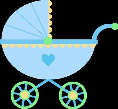 Clipart of the baby stroller