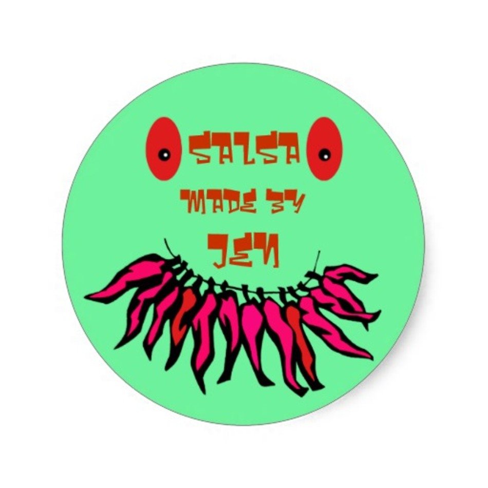 Funny Chili Pepper Canning Labels Round Stickers Zazzle