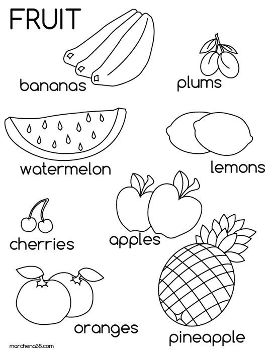 Fruit Colouring Page Marchena35
