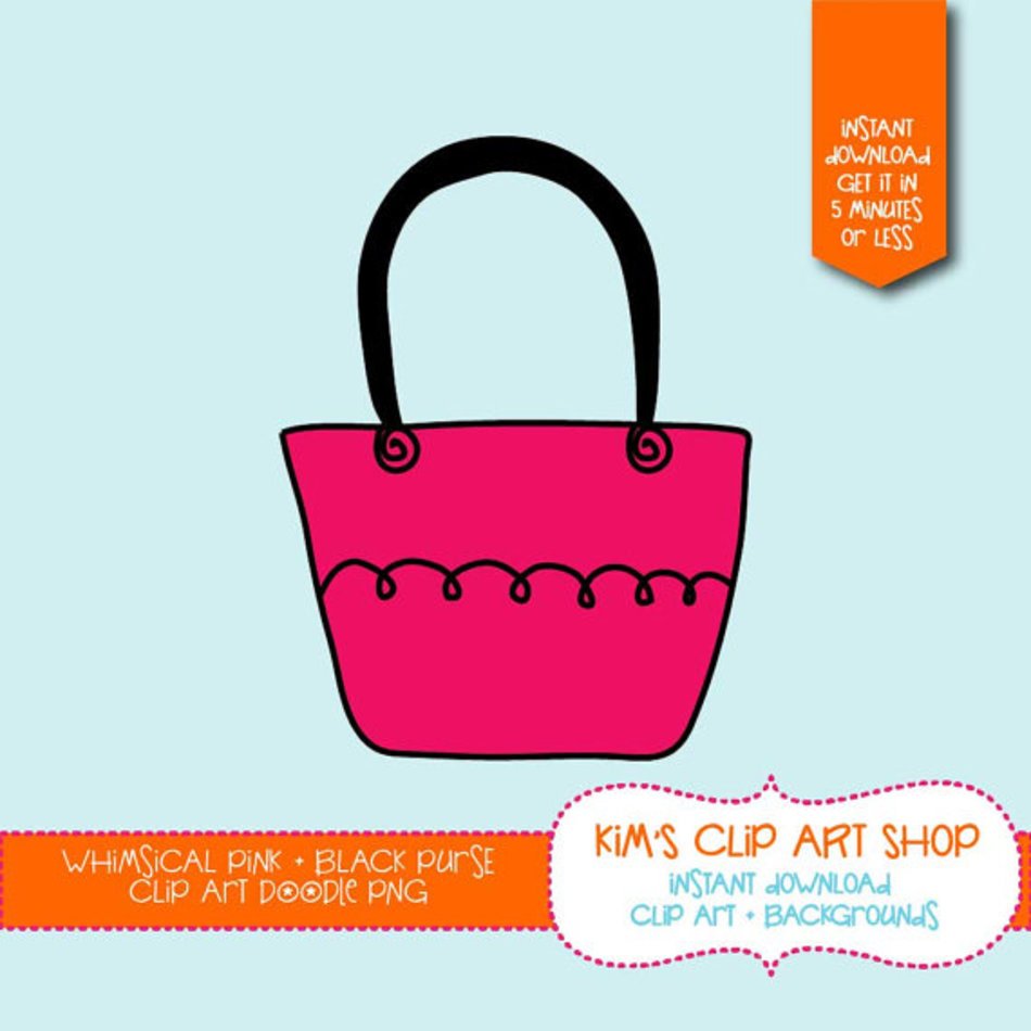 Doodle 2 00 Usd Buy Now On Etsy Whimsical Handbag Purse Clip
