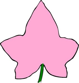Ivy Leaf Big Pink At Clkercom Vector Online clipart