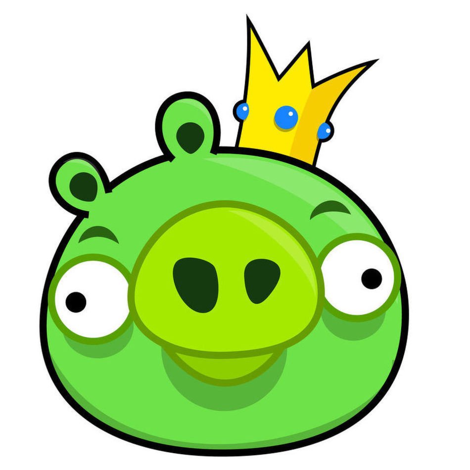 Clipart of the green pig