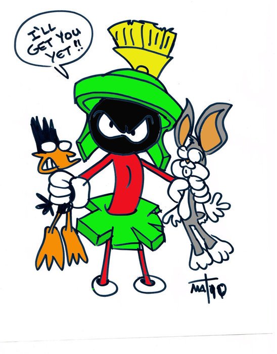 drawing of a martian man