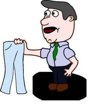 Man Holding Pants At Clkercom Vector Online