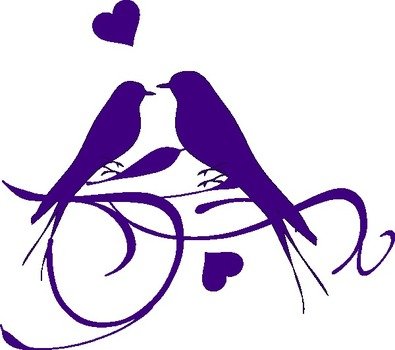 Purple Love Birds Panda Free Images clipart