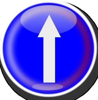 Straight Ahead Sign At Clkercom Vector Online