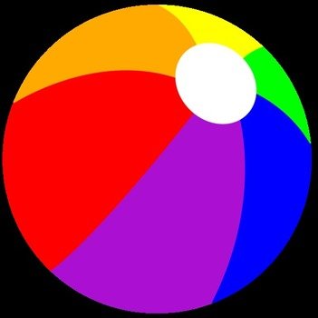 Rainbow Summer Beach Ball Free clipart